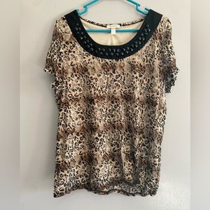 Dress Barn Animal Print Shirt size 18/20